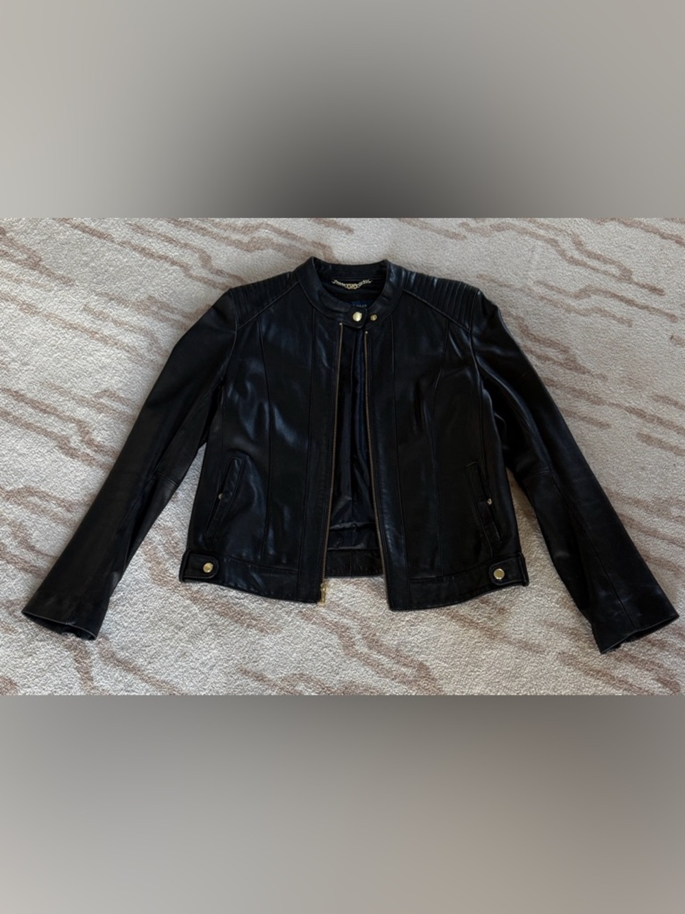 Classic Lambskin Black Leather Moto Jacket